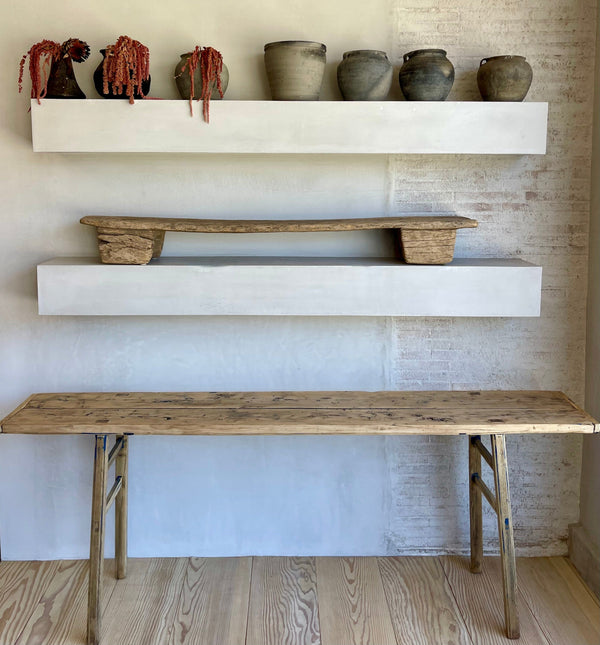 Short Elm Wood Console Table
