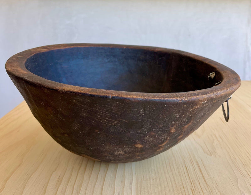 African Artifact Wood Bowl