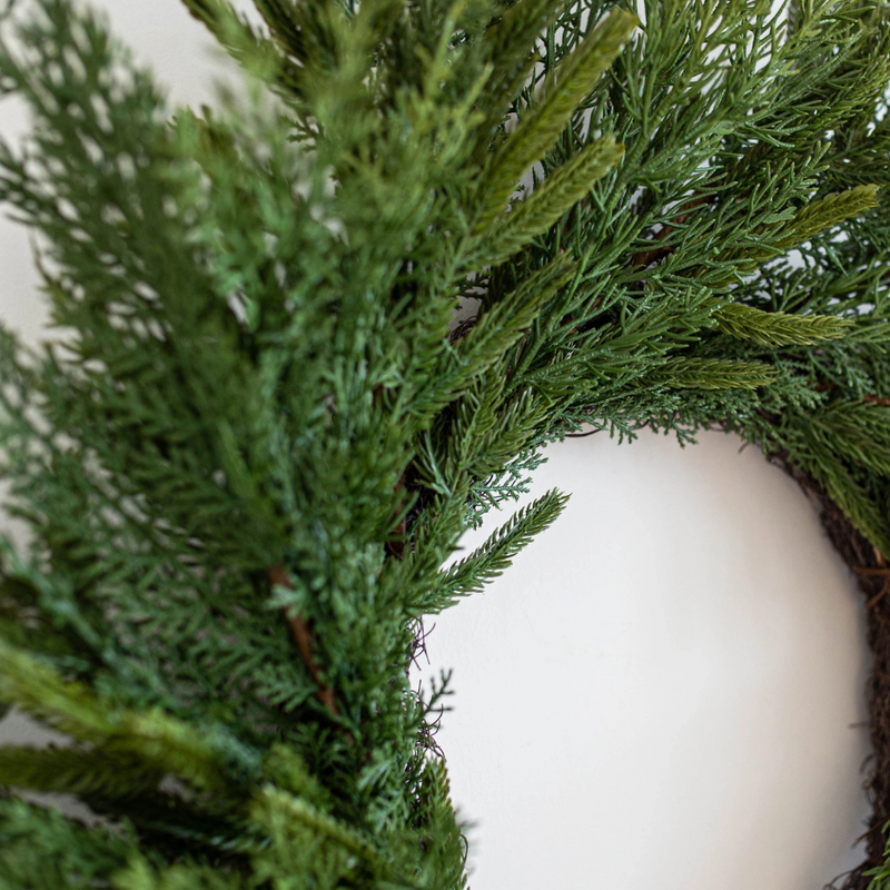 Cypress Christmas Wreath