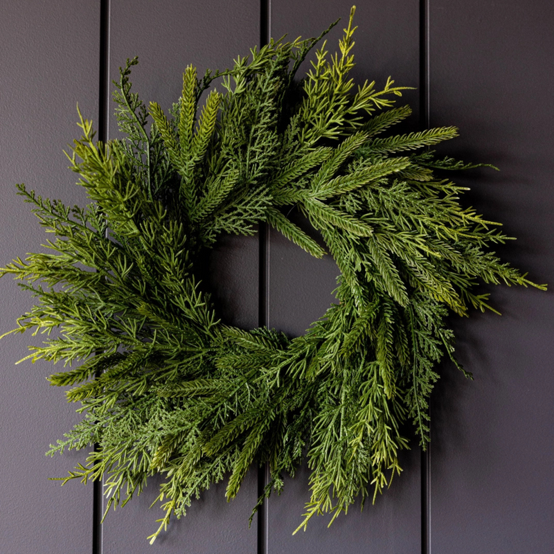 Cypress Christmas Wreath