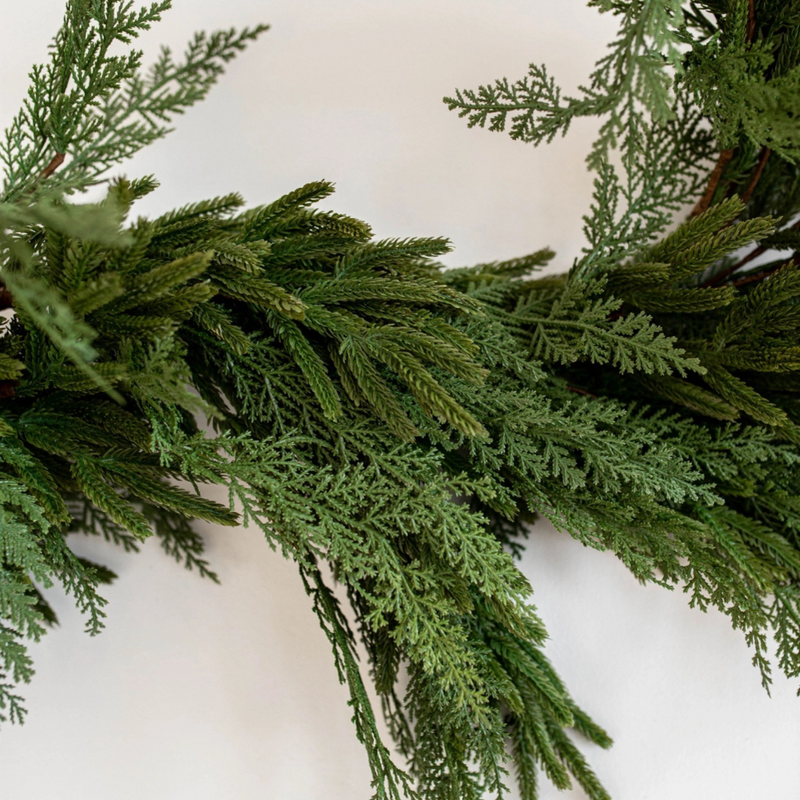 Cypress Christmas Wreath