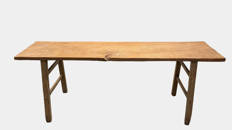 Short Elm Wood Console Table
