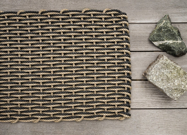 Sand + Charcoal Rope Doormat