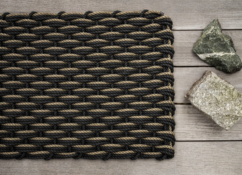 Charcoal + Mushroom Triple Rope Doormat