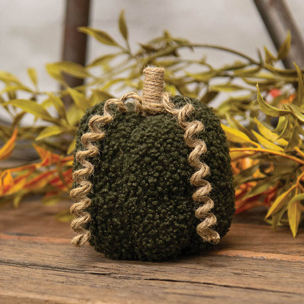 Dark Green Plush Pumpkin