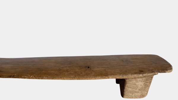 Vintage Low Smooth Wood Bench
