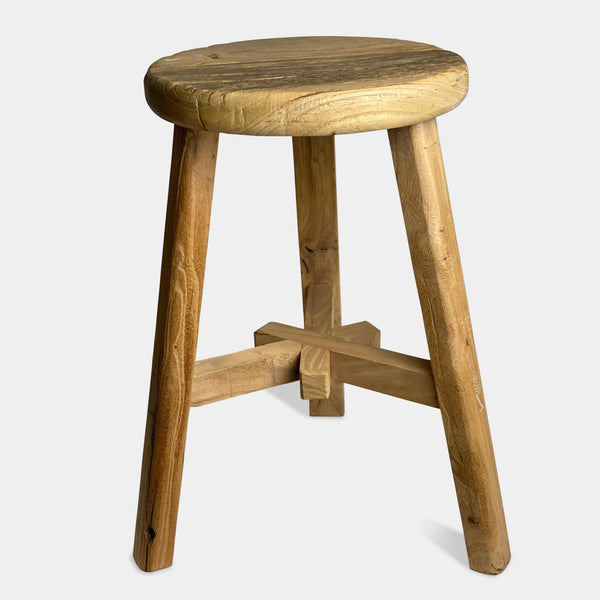 Round Elm Wood Stool – Kier Design Interiors