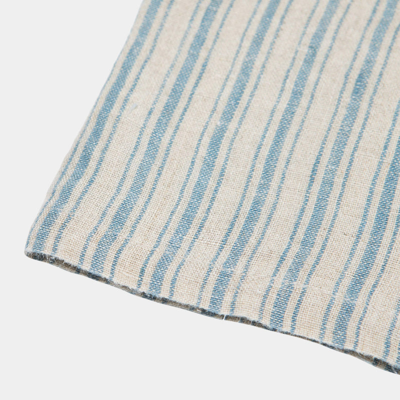 Stonewashed Linen Napkin in Blue Stripe