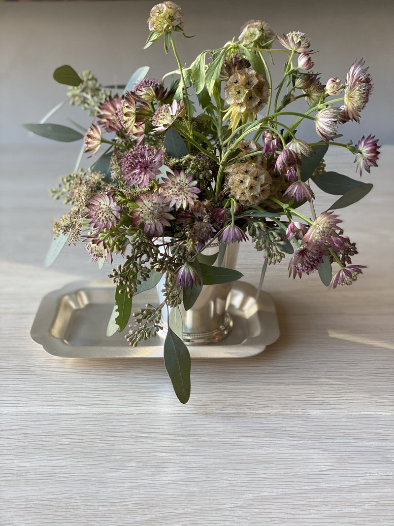Silver Scalloped Decor Tray