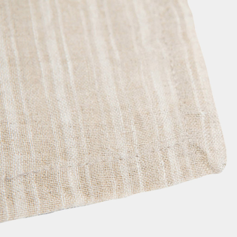 Stonewashed Linen Napkin in Natural Stripe