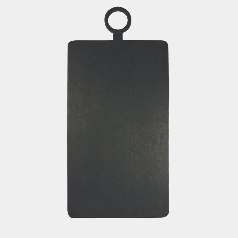 Large Black Serving Board front view 