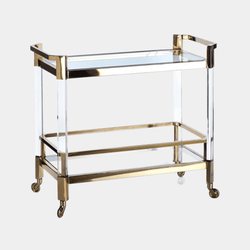 Golden Polished Bar Cart