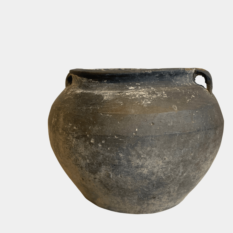 Vintage Clay Pot with Handles