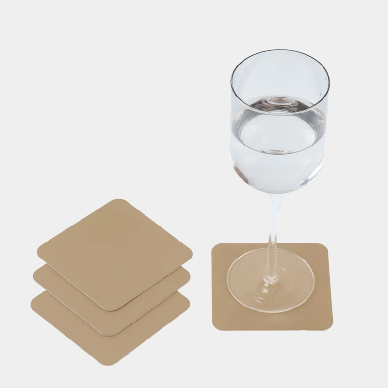 Recycled Leather Coasters Set of 4