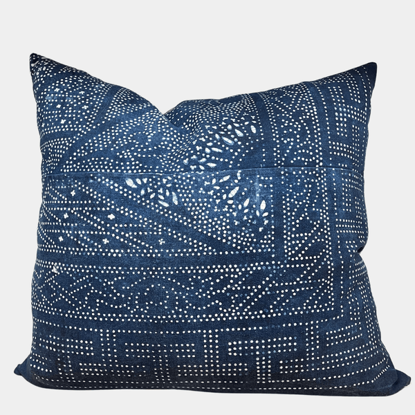 Dark Blue Jean Batik Pillow