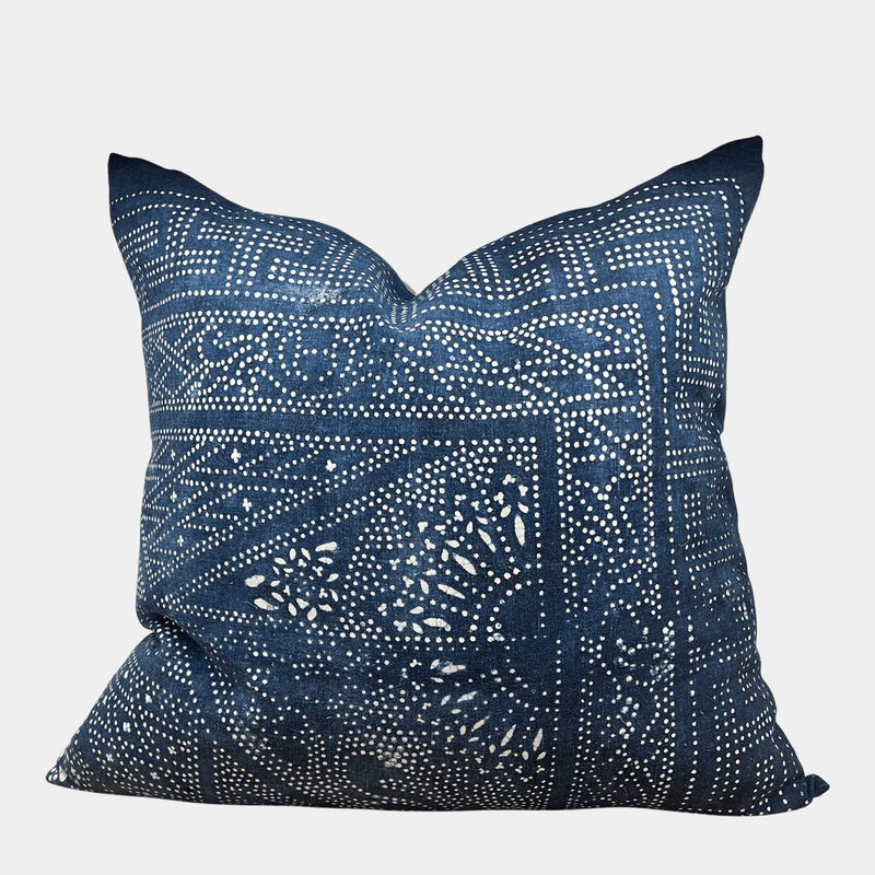 Dark Blue Jean Batik Pillow