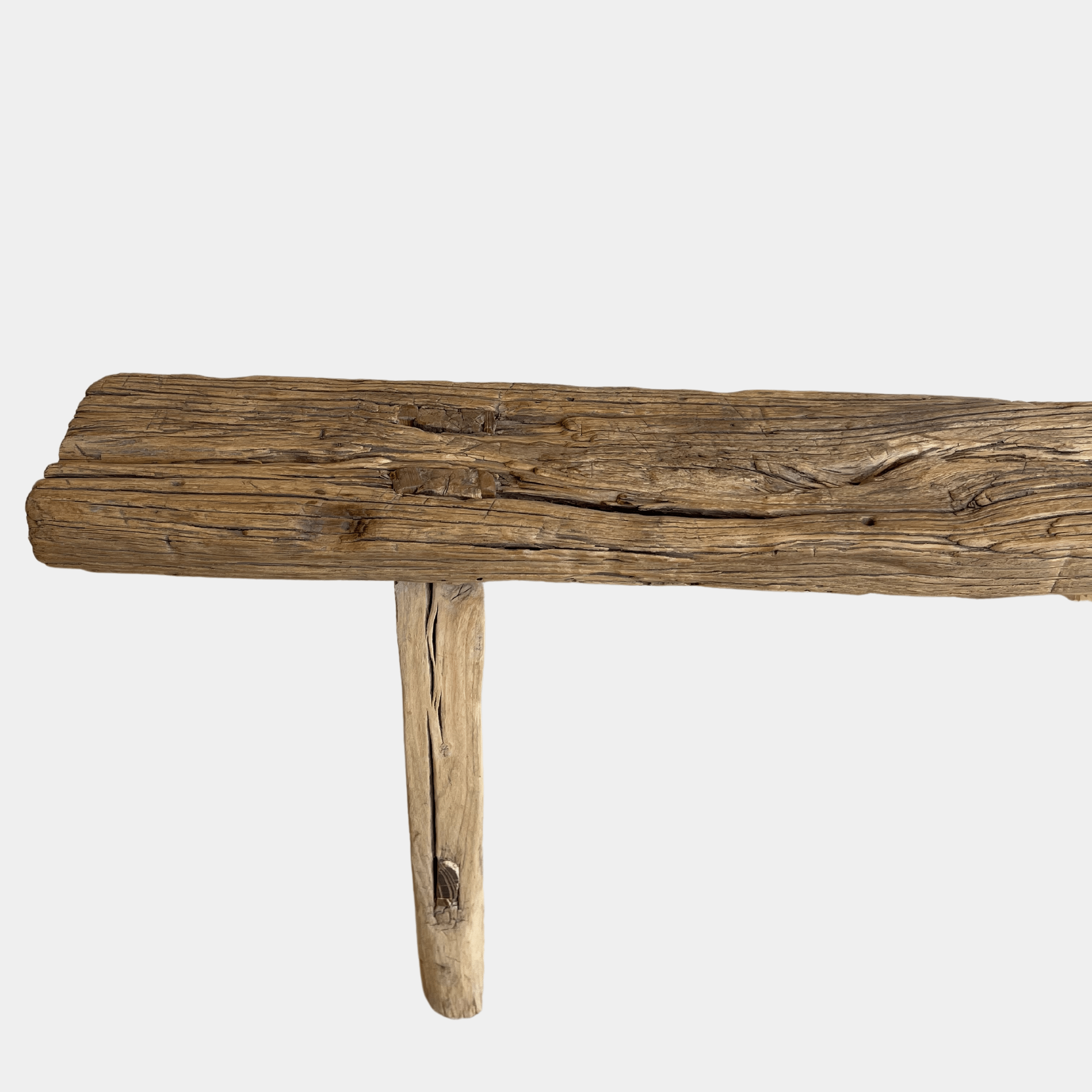 Vintage Elm Wood Bench – Kier Design Interiors