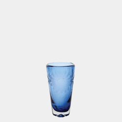 Hand Etched Blue Shot Glass