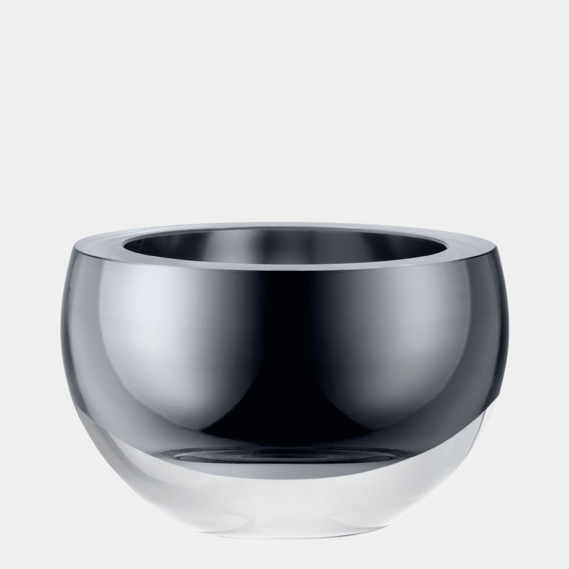 Solid Glass Bowl in Platinum