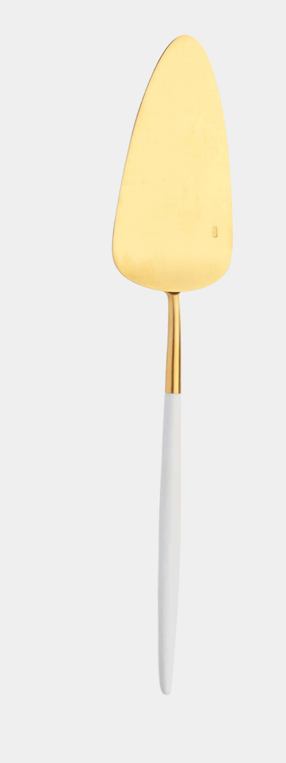 Brushed Matte Gold and White Pastry Server