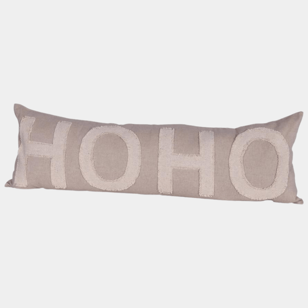 Holiday Ho Ho Natural Cotton Pillow