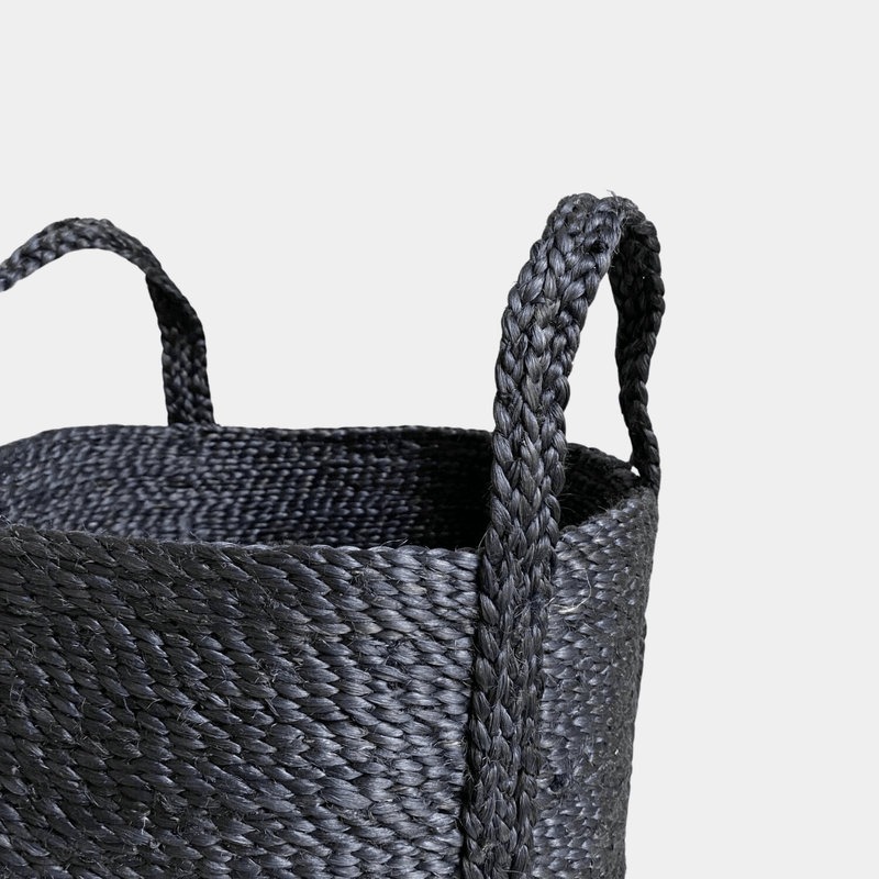 Nathan Round Storage Basket in Charcoal