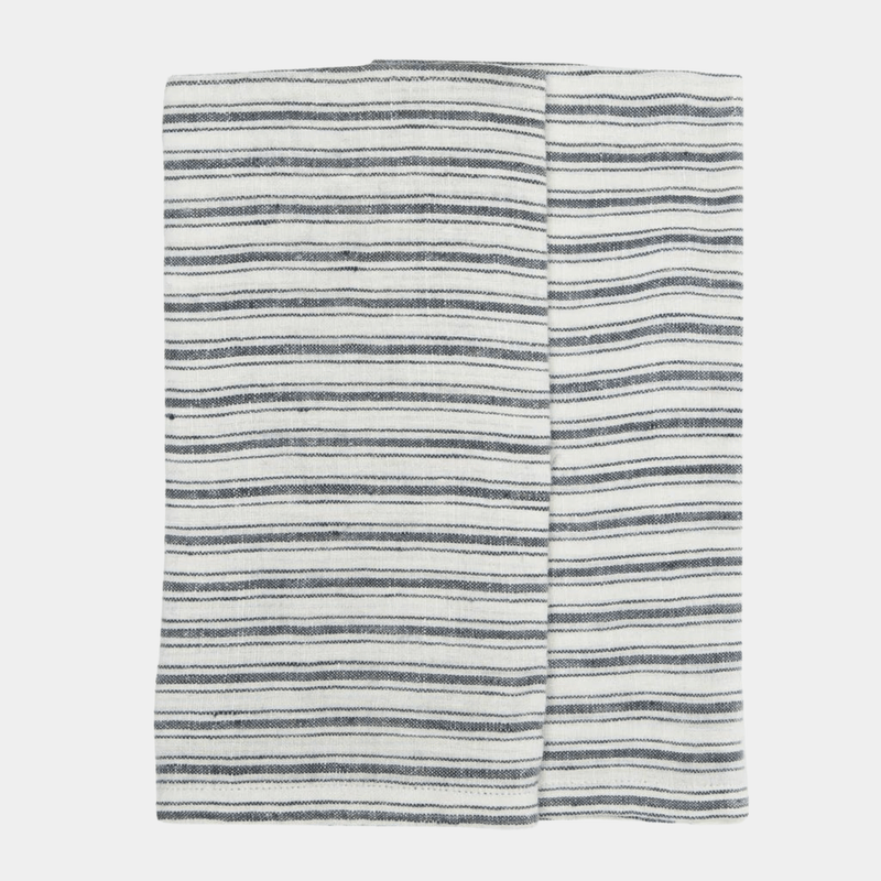 Stonewashed Linen Kitchen Towels in Stripe