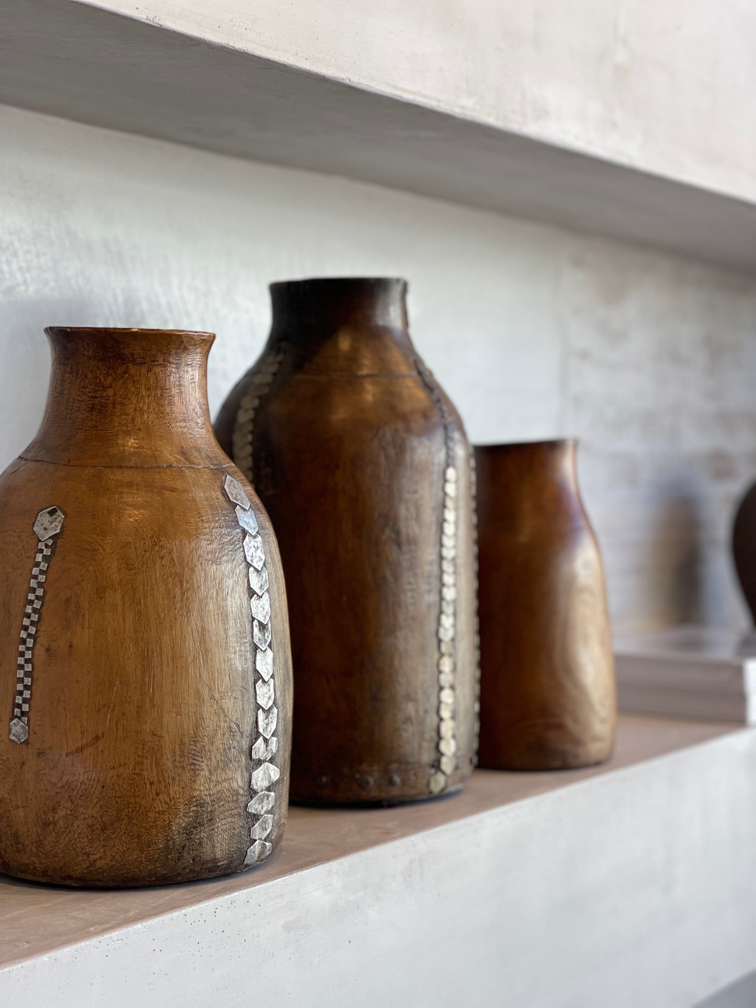 Vintage Wooden Decor Vessels Kier Design Interiors