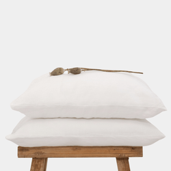 White Hemp Linen Pillow