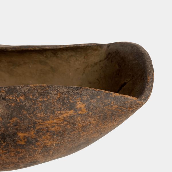 Vintage Wood Oval Bowl