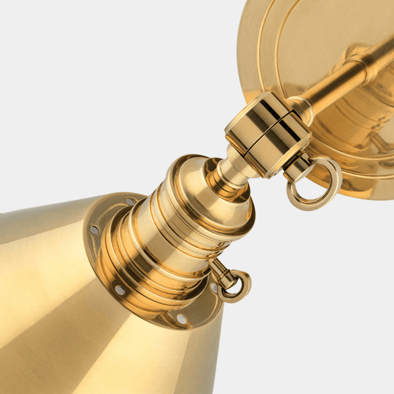 Aged Brass Modern Sconce