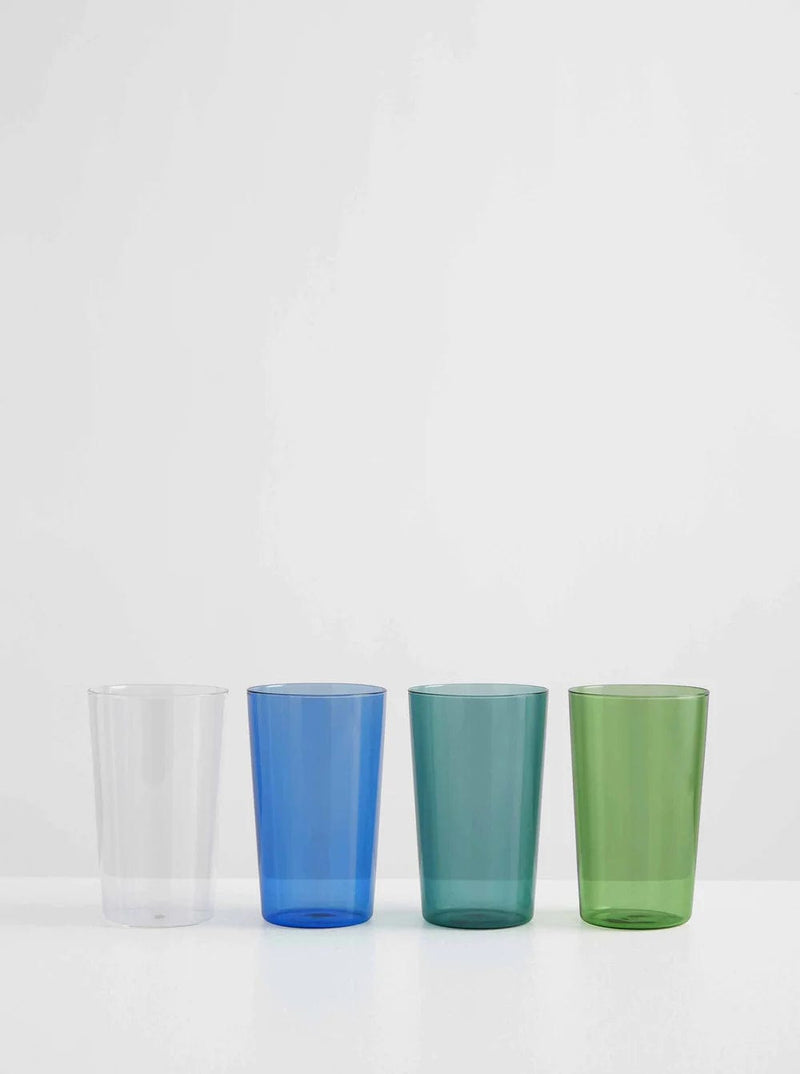 Winter Set of Four Drinking Glasses