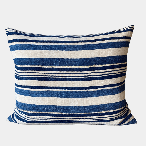 Vintage Stripe Indigo Pillow
