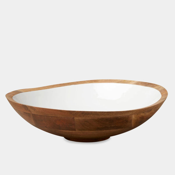 Enamel Serving Bowl in White