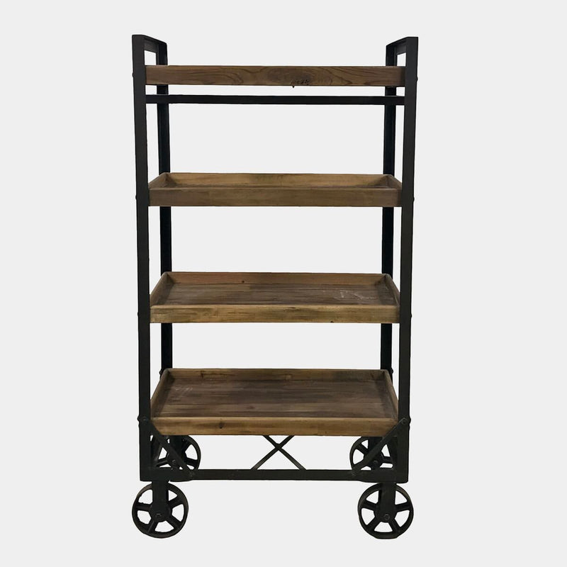 Vintage rolling rack front view 